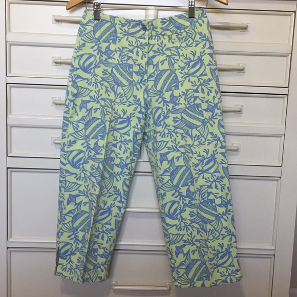 Talbots Pants - Talbots Capri 🐟 fish print size 4